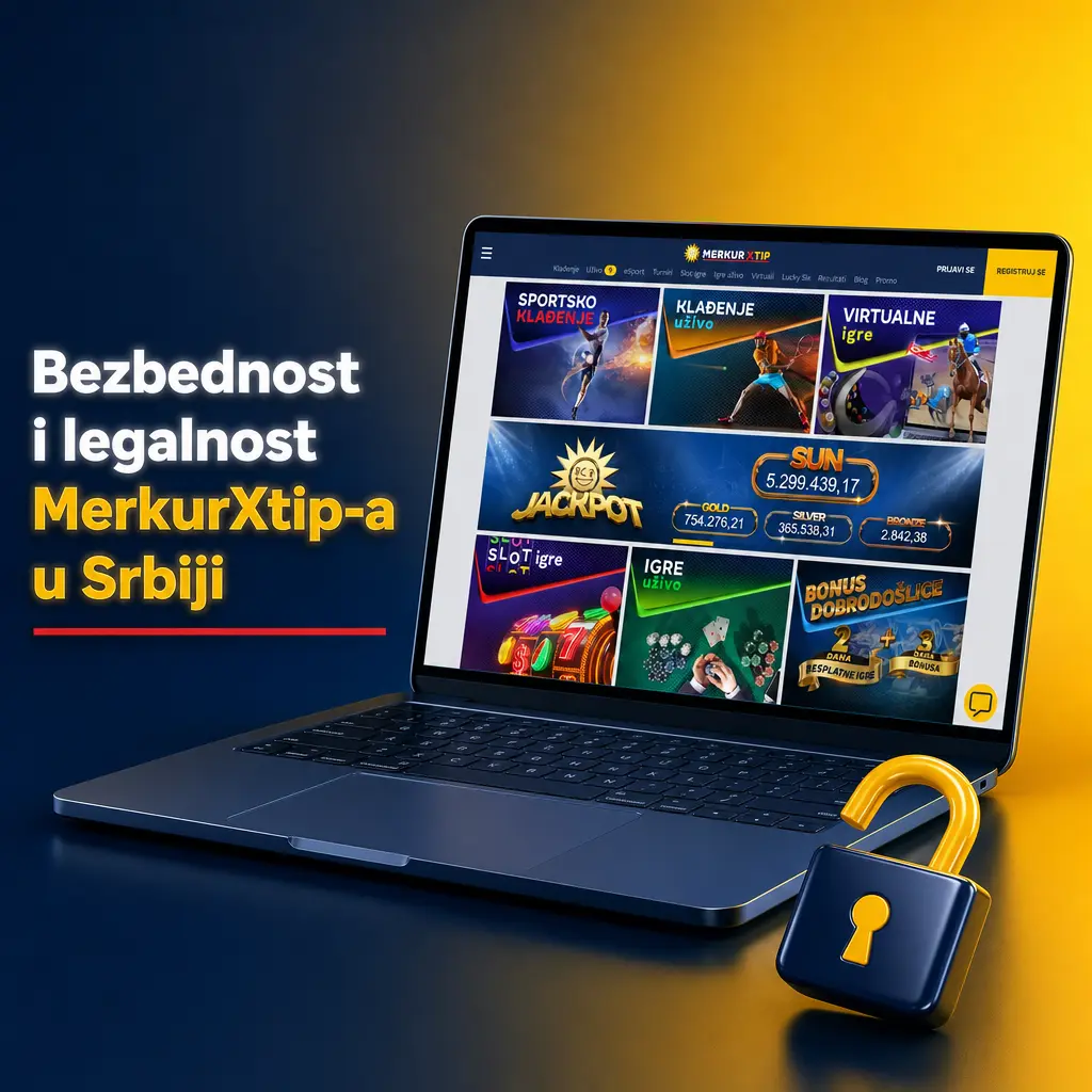 MerkurXtip legalno posluje u Srbiji uz licencu i zaštitu podataka, sa opcijama za odgovorno igranje.