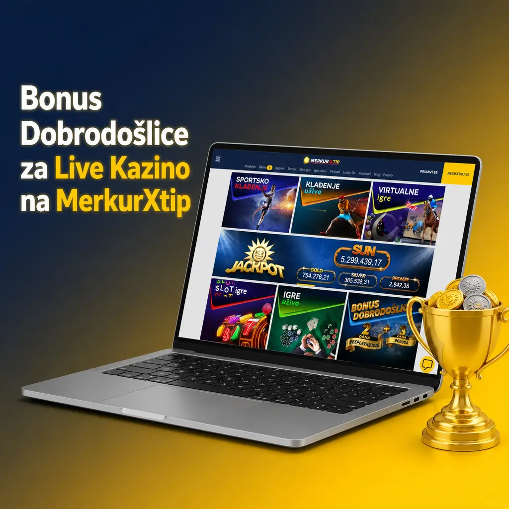 Bonus dobrodošlice do 20.000 RSD za Live Kazino na MerkurXtip za nove igrače iz Srbije