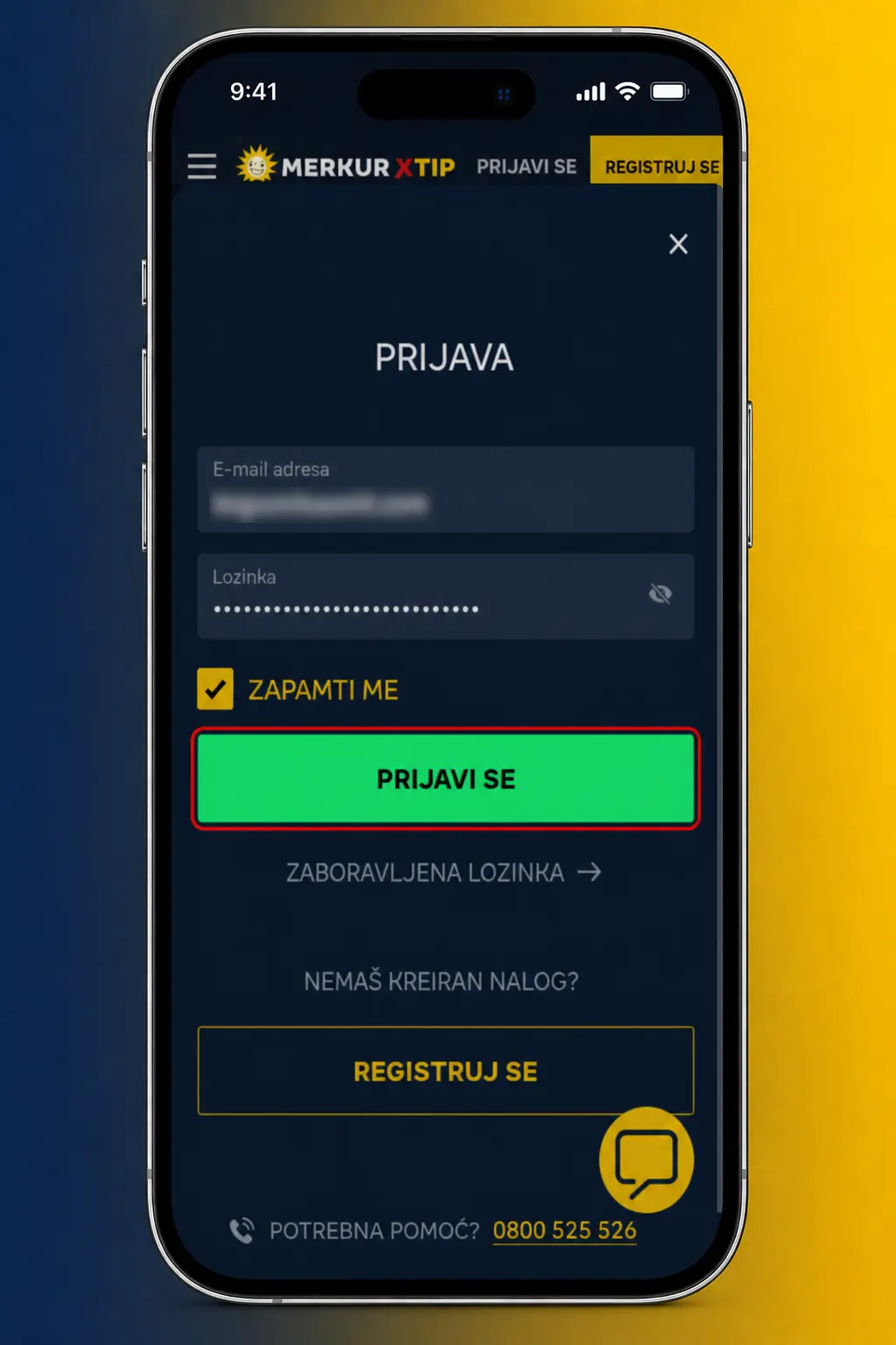 MerkurXtip prijava putem mobilne aplikacije uz otisak prsta ili Face ID na Android i iOS uređajima