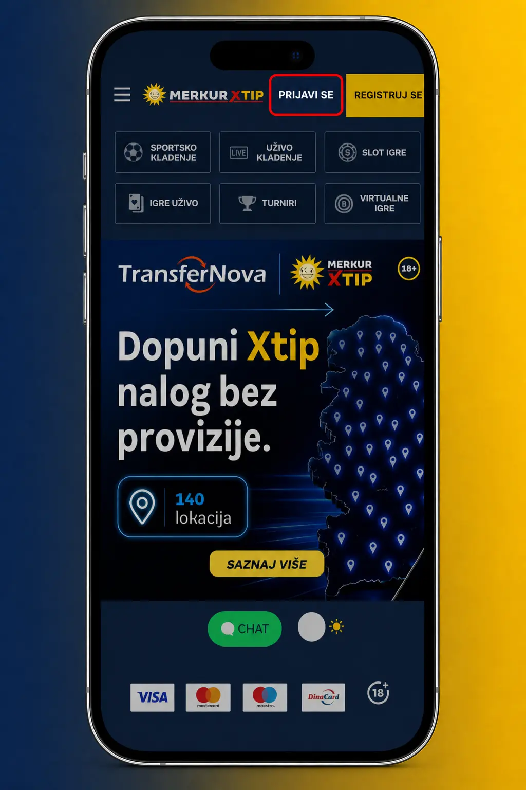 MerkurXtip prijava putem mobilne aplikacije uz korisničko ime, lozinku ili Face ID i otisak prsta